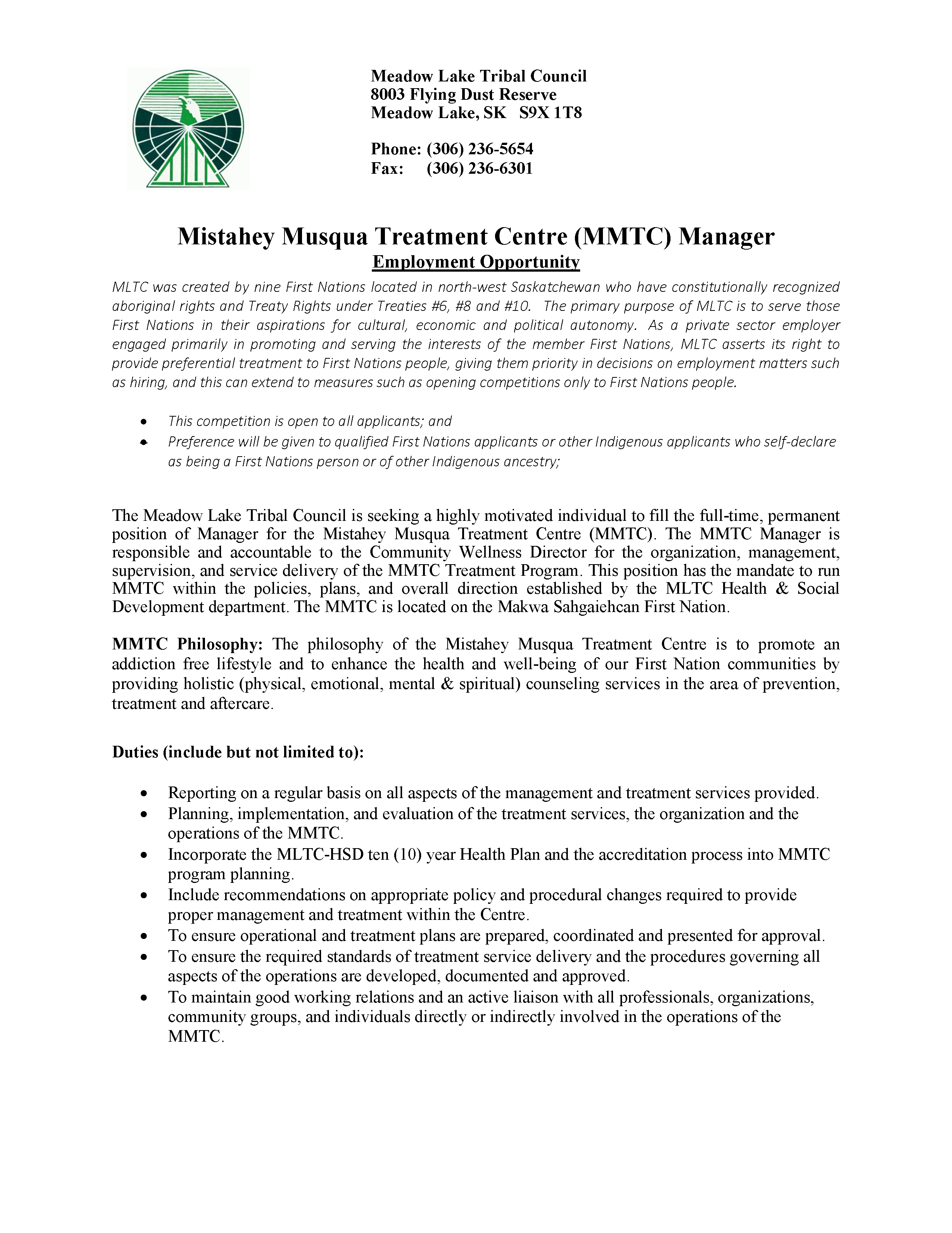 HSD – MMTC Manager – Job Ad_2024 11 15_Page_1 – NITHA | Northern Inter ...